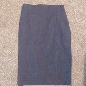 High waist gray pencil skirt